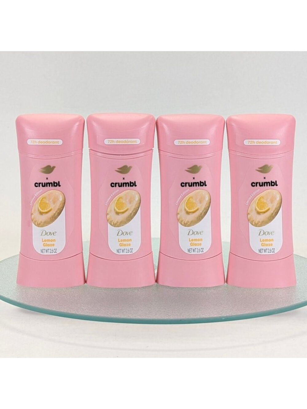 Dove x Crumbl Lot of 4 Lemon Glaze Deodorant 2.6 oz Each - New - Picture 6 of 6